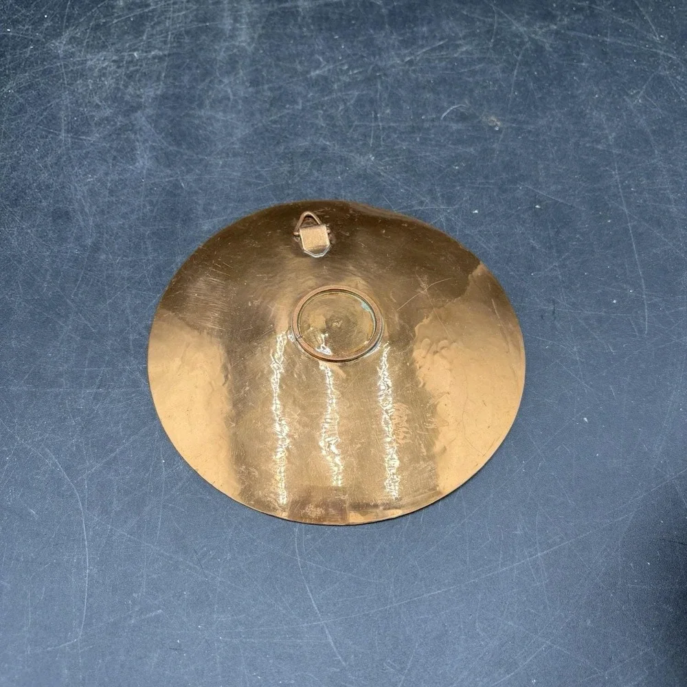 Lot of 5 Copper / Brass Decorative Vintage Plates & Trinket Dishes